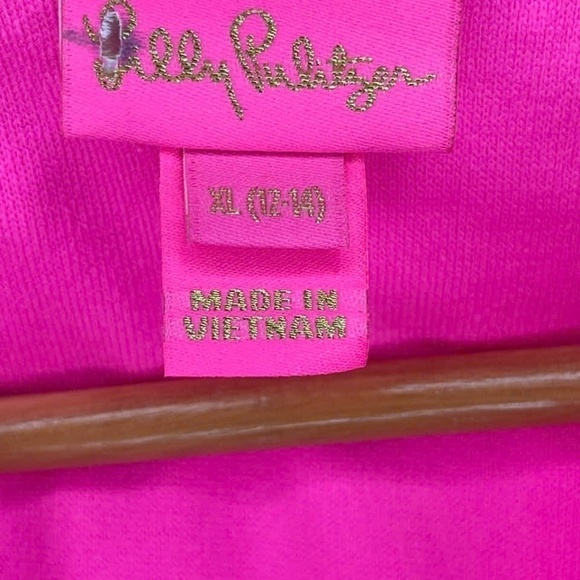 NWOT LILLY PULITZER GIRLS CHAPLIN COVER UP, AURA PINK XS S M L XL - Picture 5 of 5